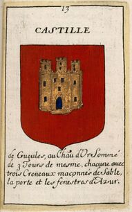 1682 La Geographie Universelle by Pierre Du Val Castille (coat-of-arms).jpg