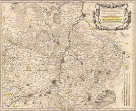 1657 Nicolas Sanson Eburones, qui postea Tungri Partie Septentrionale, du Dioeceses de l'Evesche de Lyege.jpg