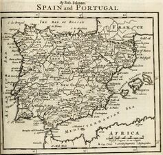 1701 A system of geography by Herman Moll - Spain and Portugal.jpg